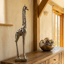Load image into Gallery viewer, 'Gerald' Silver Giraffe Sculpture