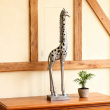 Load image into Gallery viewer, 'Gerald' Silver Giraffe Sculpture