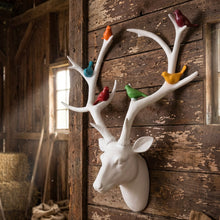 Load image into Gallery viewer, Deer Head with Coloured Birds