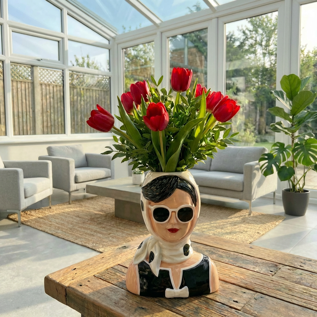 Audrey Resin Lady Vase
