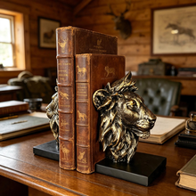 Load image into Gallery viewer, Lion Head Bookends