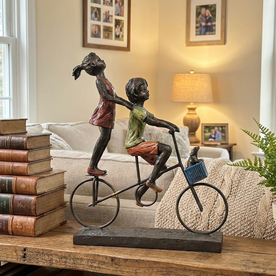 Children Riding Bicycle