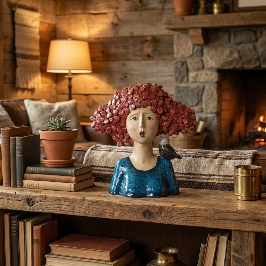 Amélie - Red Haired Lady with Bird