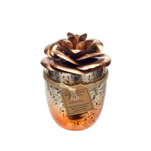 Load image into Gallery viewer, Glass Candle - Copper Camellia Lid