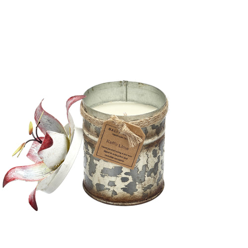 White Spice Tin Candle - Pink Lily