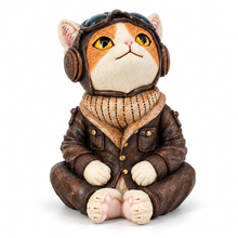 Load image into Gallery viewer, Vintage Aviator Cat Ornament