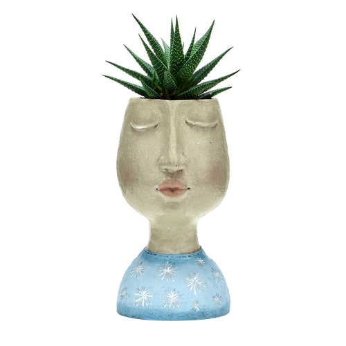 Head Planter Blue