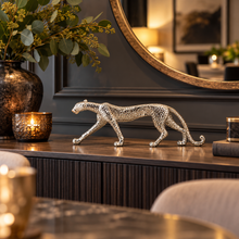 Load image into Gallery viewer, Pewter Graceful Leopard Figurine