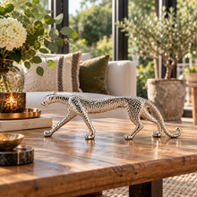 Load image into Gallery viewer, Pewter Graceful Leopard Figurine