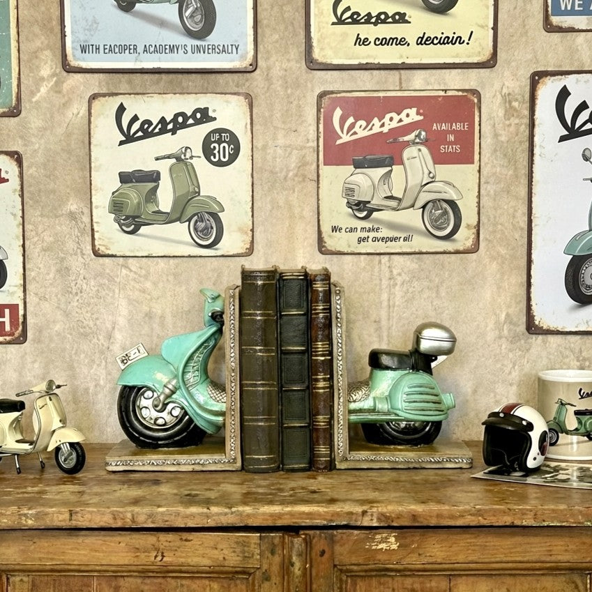 Vintage Scooter Bookends
