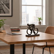 Load image into Gallery viewer, Large Bronze Colour Cyclist
