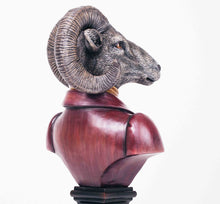 Load image into Gallery viewer, Victorian Rams Head Bust