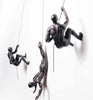 Climbing Men Trio - Bronze Colour Wall Art