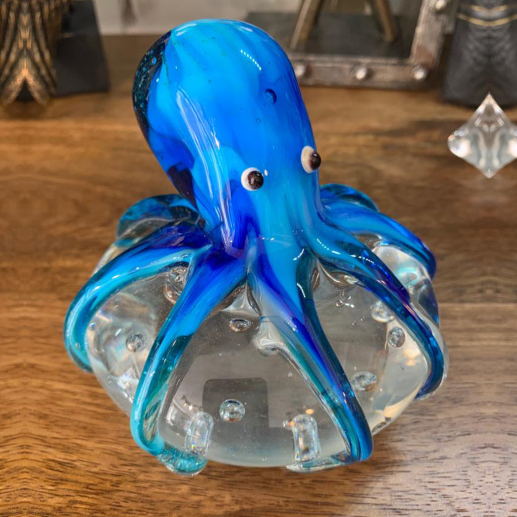 Blue Octopus Paperweight