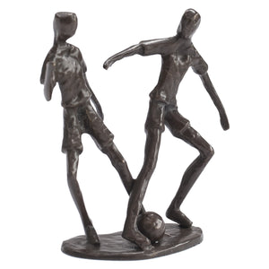 Solid Bronze - Two Footballers