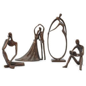 Solid Bronze - Abstract Thinking Man