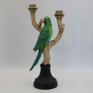 Green Cockatoo Candle Holder