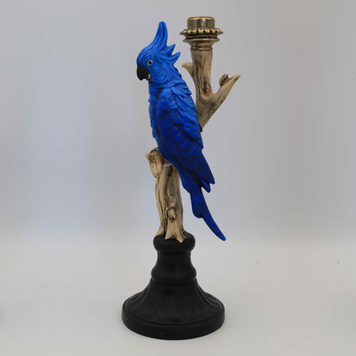 Blue Cockatoo Candle Holder