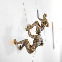 Load image into Gallery viewer, Climbing Men Duo - Silver Colour Sculptures