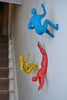 Coloured Climbing Men Trio (Set of 3)