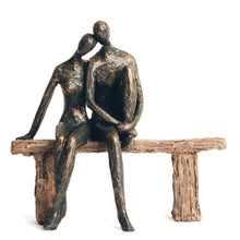 Load image into Gallery viewer, Couple on Bench Sculpture