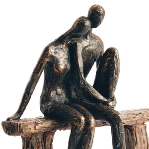 Couple on Bench Sculpture