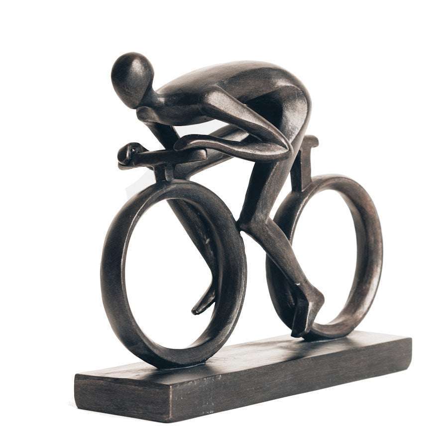 Large Bronze Colour Cyclist