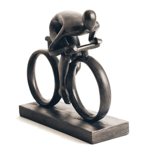 Large Bronze Colour Cyclist