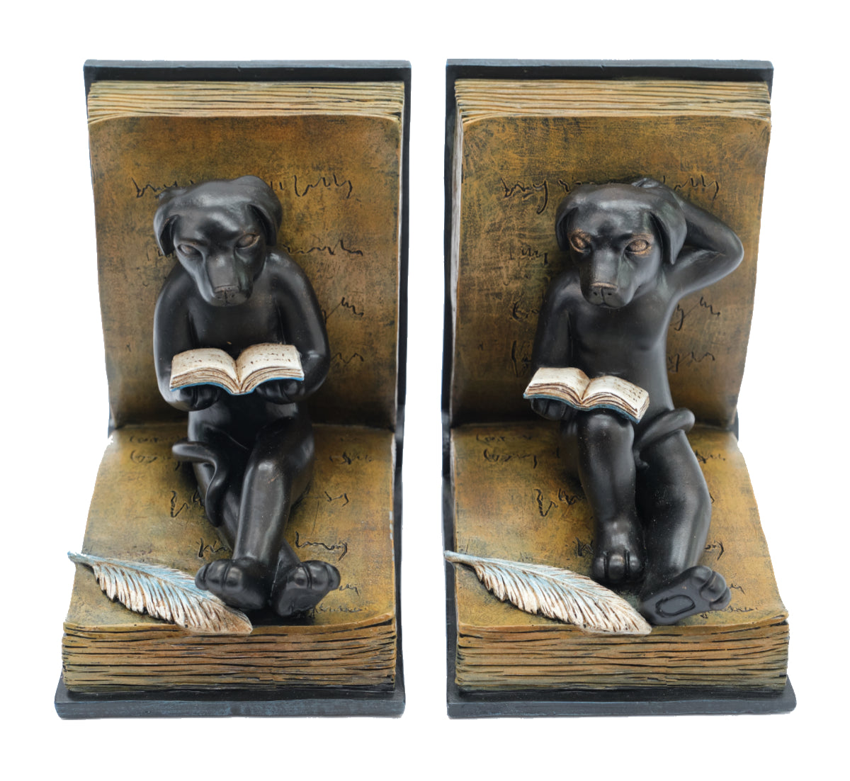 Dog Reading Bookends – Bentley & Bo
