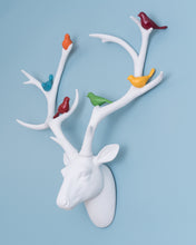 Load image into Gallery viewer, Deer Head with Coloured Birds