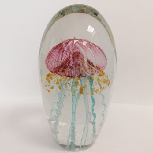 Large Pink  Jellyfish Paperweight