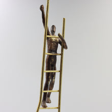 Load image into Gallery viewer, Man on Gold Ladder