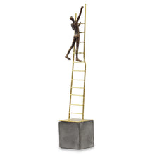 Load image into Gallery viewer, Man on Gold Ladder