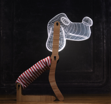 Load image into Gallery viewer, Red Dog Table Lamp (LED/USB)