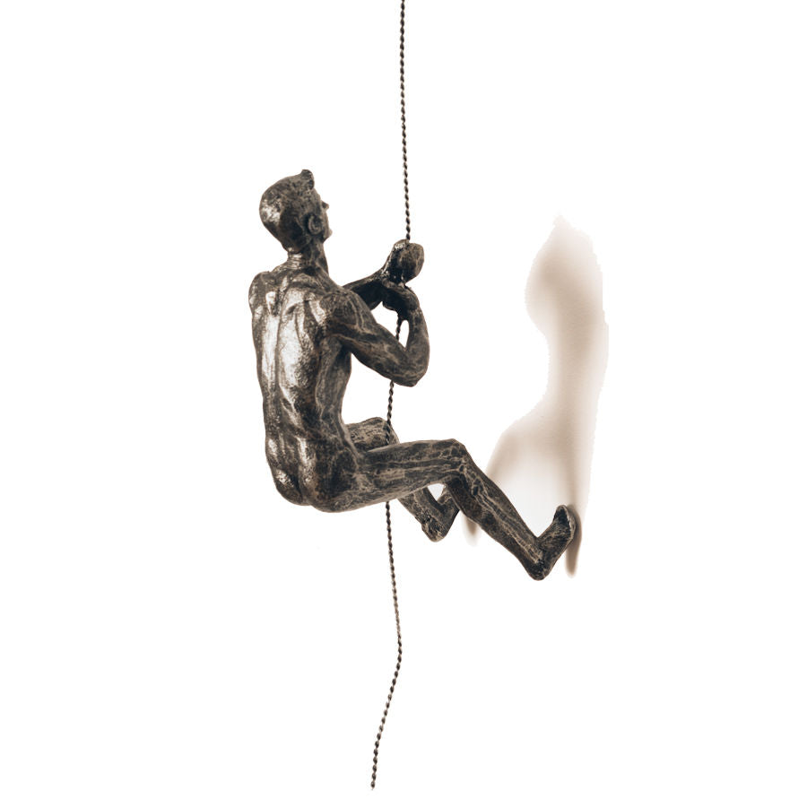 Abseiling Man - Silver