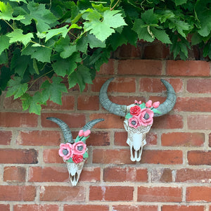 Ram Skull with Flowers