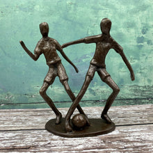 Load image into Gallery viewer, Solid Bronze - Two Footballers