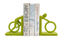 Load image into Gallery viewer, Velvet Cyclist Bookends (Green)