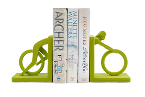 Velvet Cyclist Bookends (Green)