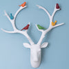 Deer Head with Coloured Birds